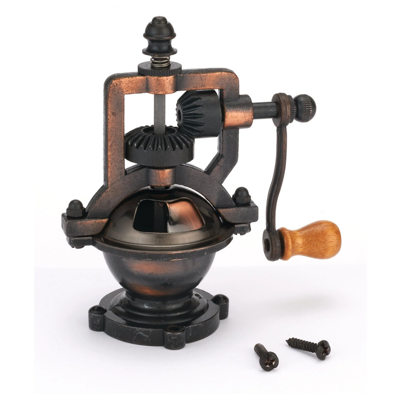 Antique Style Hand Crank Pepper Grinder Kit Mechanism - Finish:Antique Copper